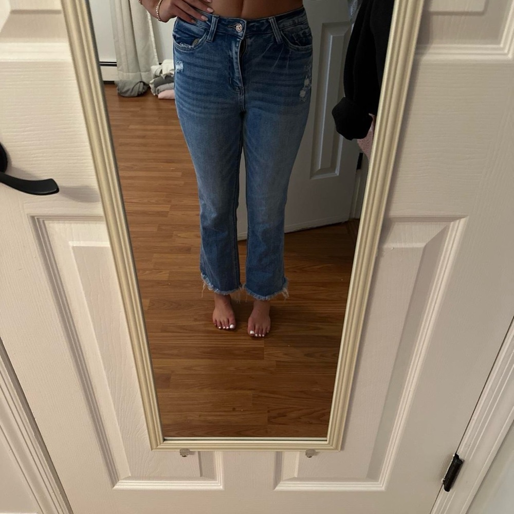 Vervet blue low wasted flare jeans